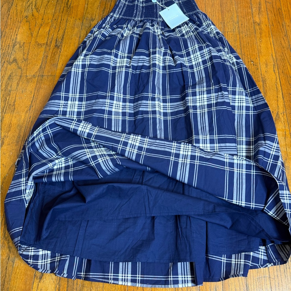 Hill House Navy and White Plaid Midi Skirt - Picture 4 of 8